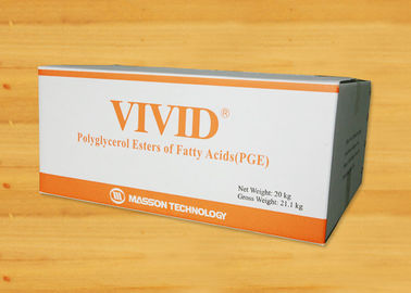 Emulsionante de grado alimenticio Glicerol insaturado Monostearato 90% en polvo Alto valor de yodo SGM Ingrediente alimenticio